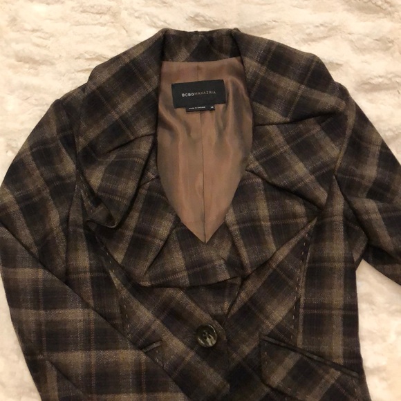 Plaid jaket with front ruffles - Picture 3 of 6